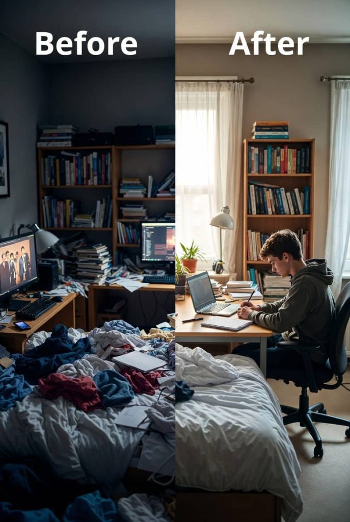 Before and after discipline building transformation for better productivity
