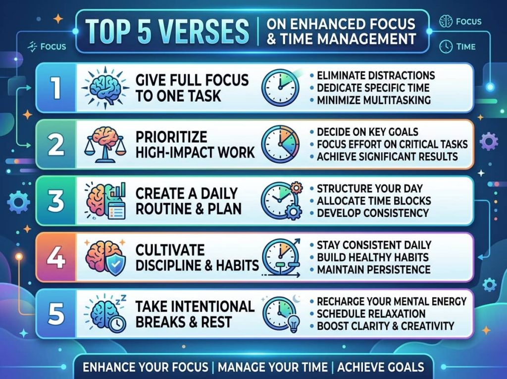 Bible verses for studying for exams infographic