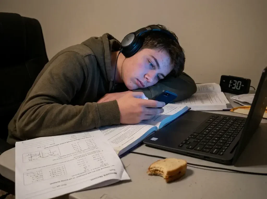 student distracted autopilot crisis stage productivity impact