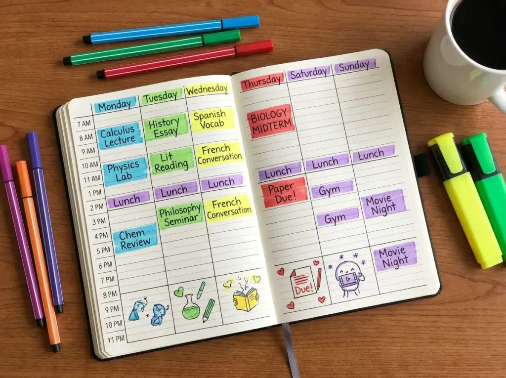 weekly study plan using proven study strategies