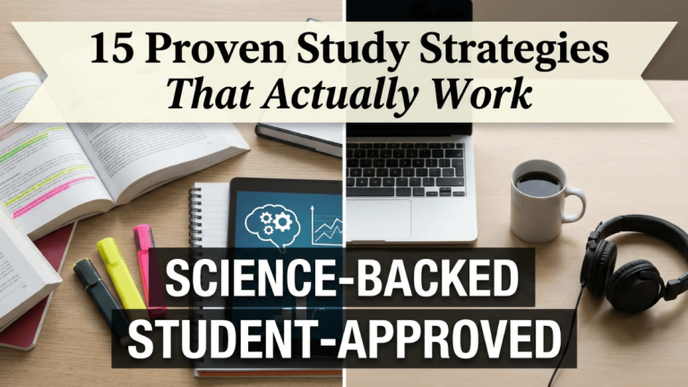 15 Proven Study Strategies That Actually Work (Science-Backed & Student-Approved) featured image